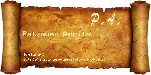 Patzauer Amrita névjegykártya