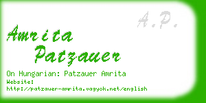 amrita patzauer business card